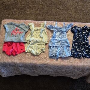 Nike Gray and Red Baby Outfit Set, BUNDLE.